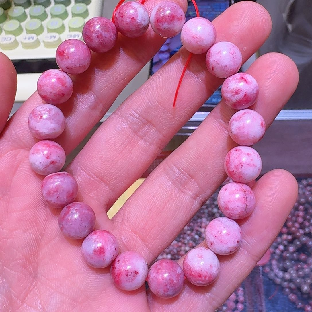 天然辰砂朱砂原石手串