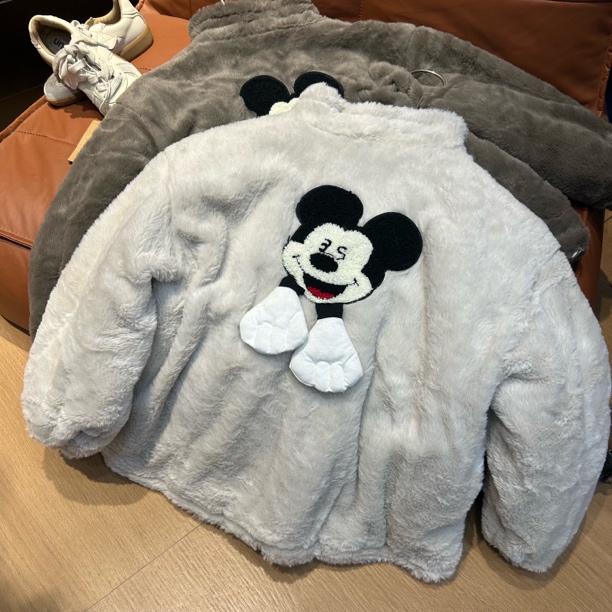 972韩系卡通米奇毛毛衣外套男女童冬季