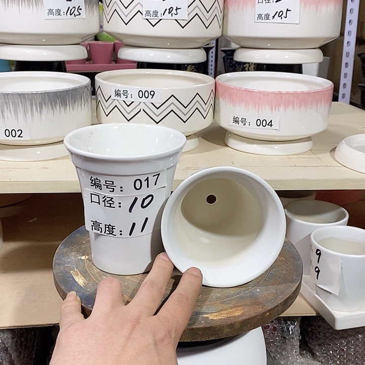 陶瓷微瑕花盆-017-2个