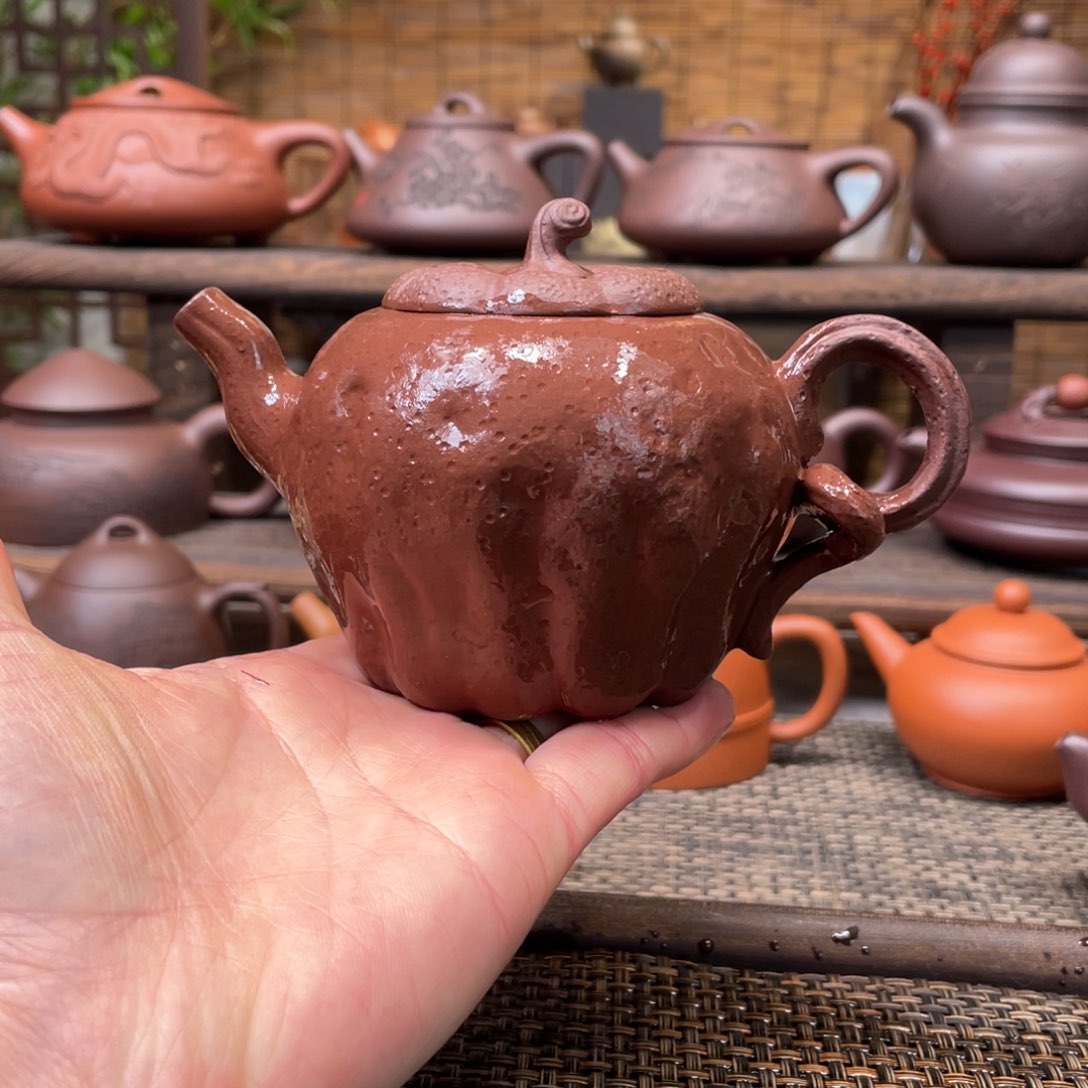 紫砂茶壶宜兴原矿紫砂手工制240