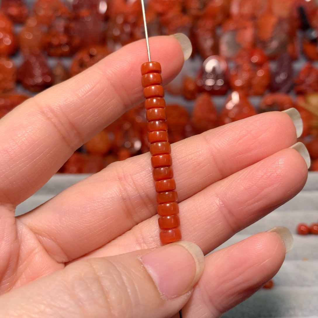 【闪购商品】未镶嵌配饰隔片5微瑕放漏南红玛瑙