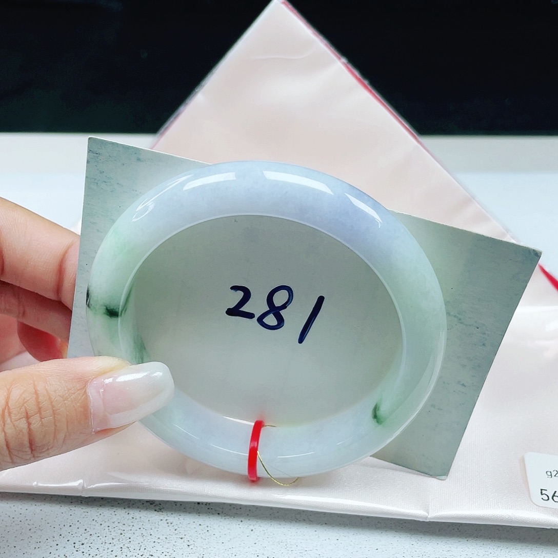 翡翠未镶嵌手镯 正圈56+