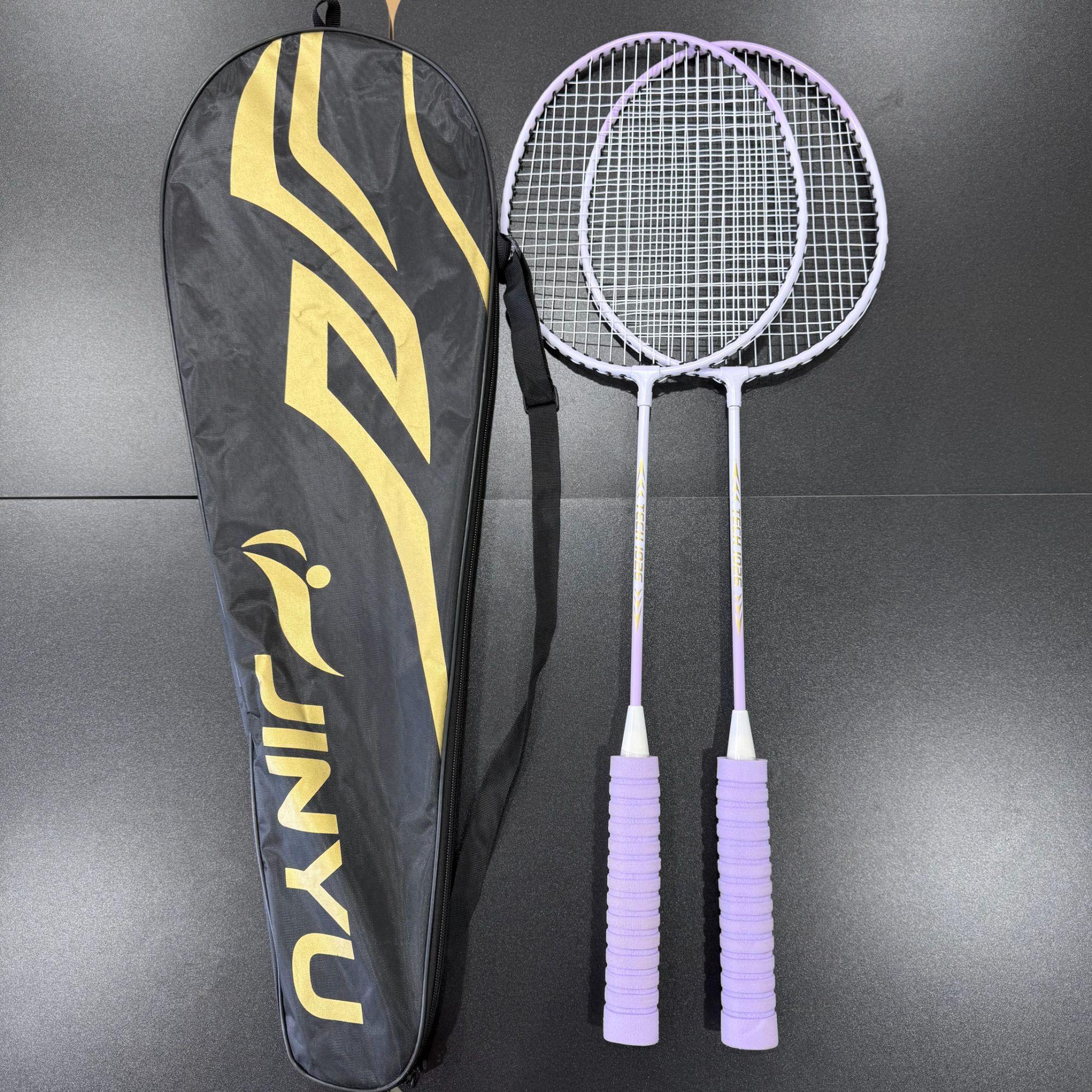 羽毛球拍1026紫碳素超轻耐打高弹力新手初学者训练双拍