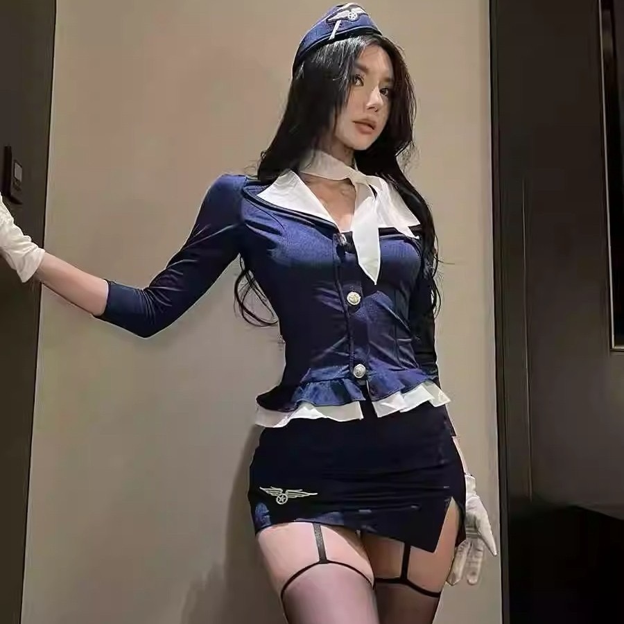 性感女韩秘书空姐教师性感制服上镜套装cos女警包臀裙