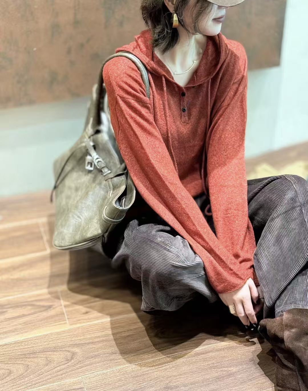 连帽印花速干百搭T恤秋冬常规款秋季渐变显瘦长袖