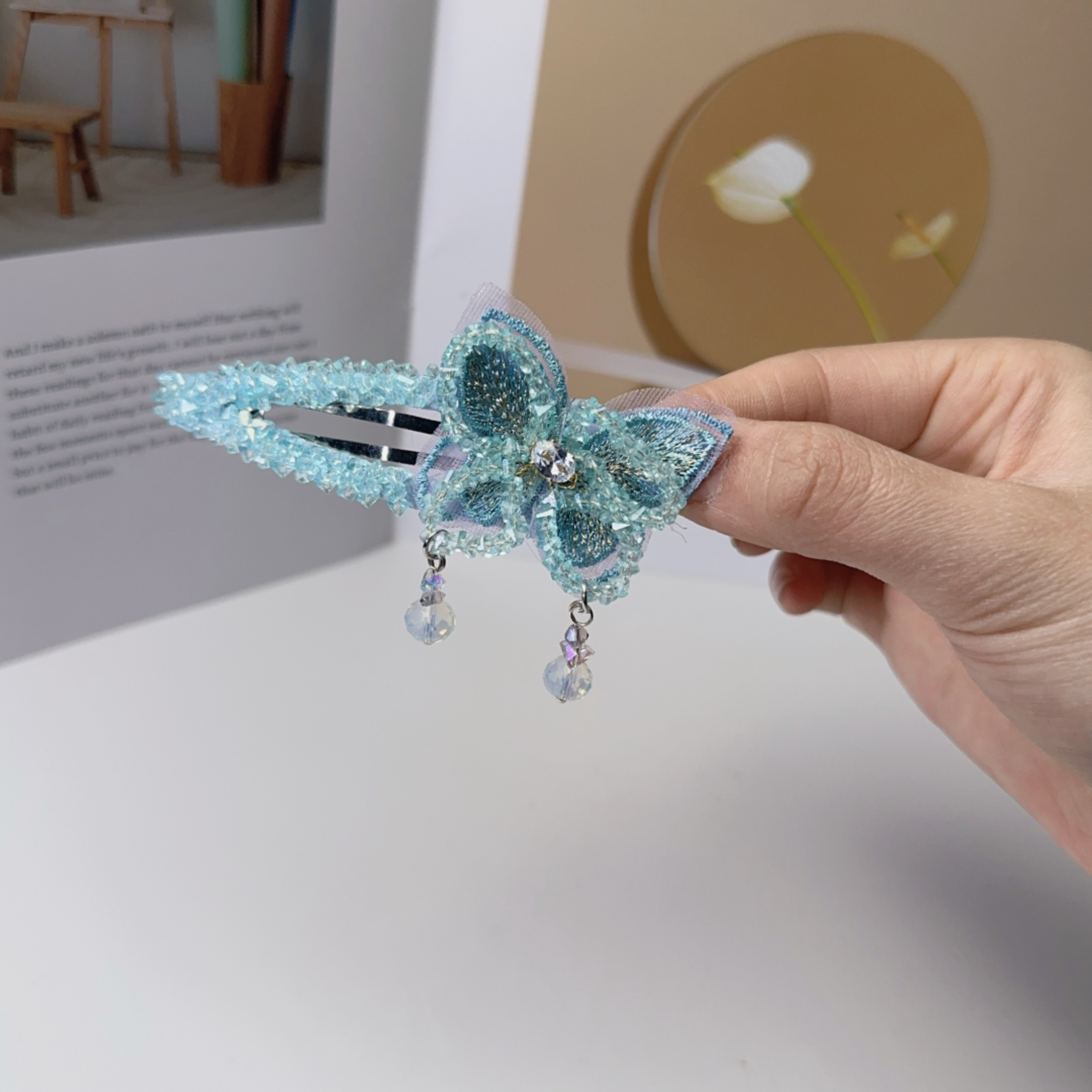 B6058编号紫莹轻奢发饰《拜拜夹》