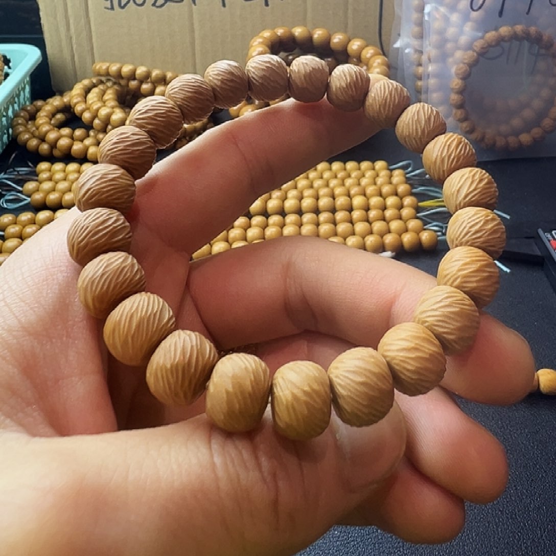 哩***啷手串/手链核桃猴头雕刻云锦全品11