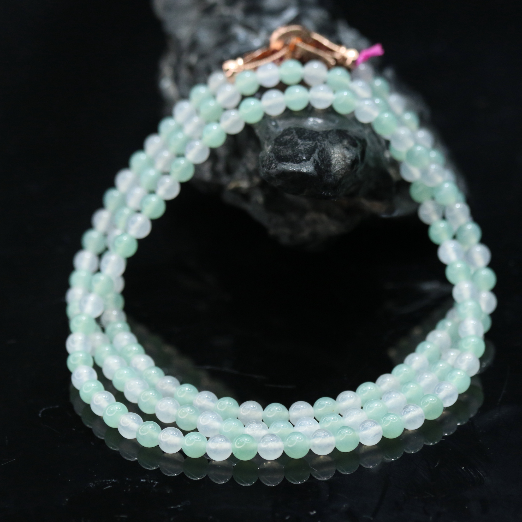 6天然缅甸翡翠A货珠链/000494/上海嘉禾拍卖