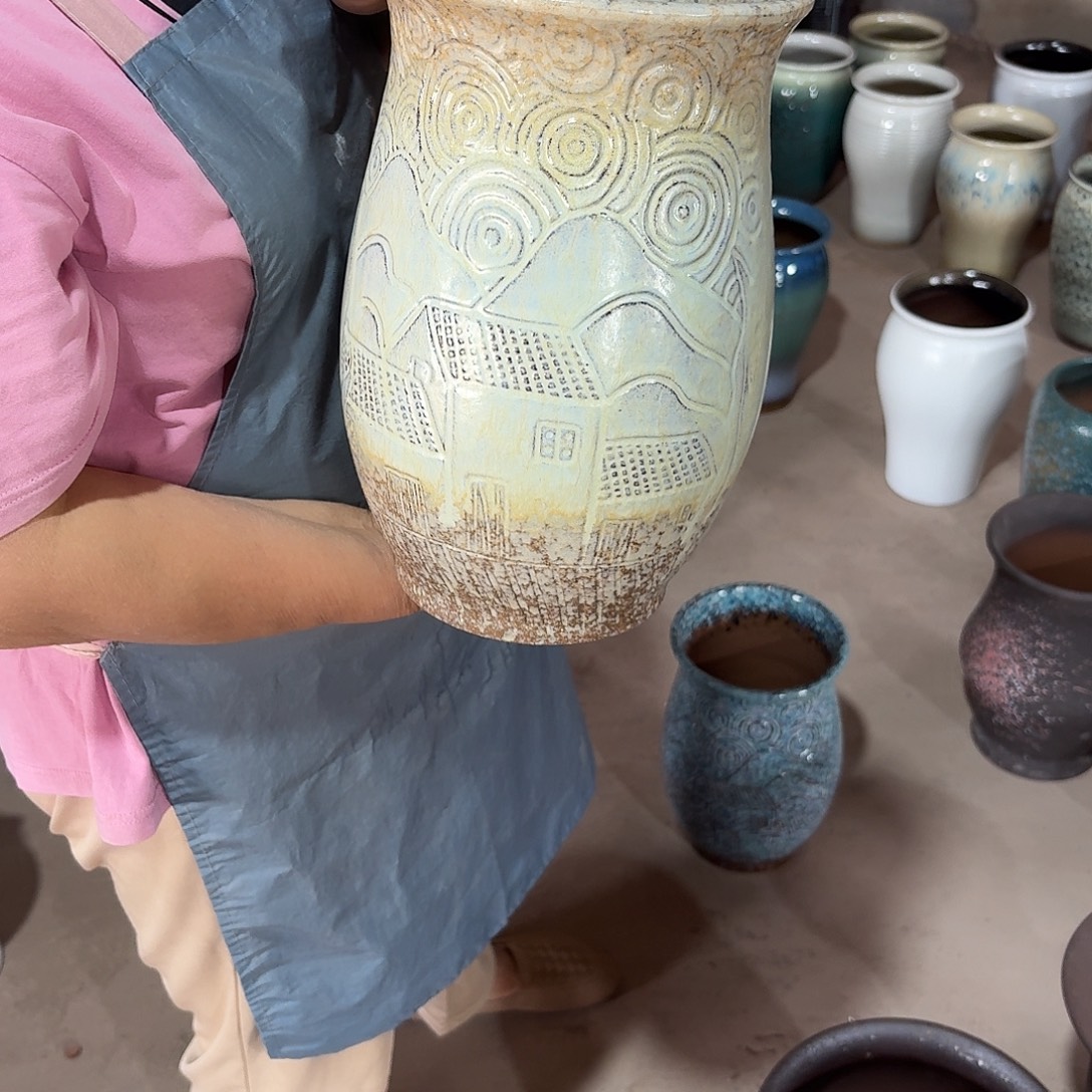 紫砂花盆口19高30