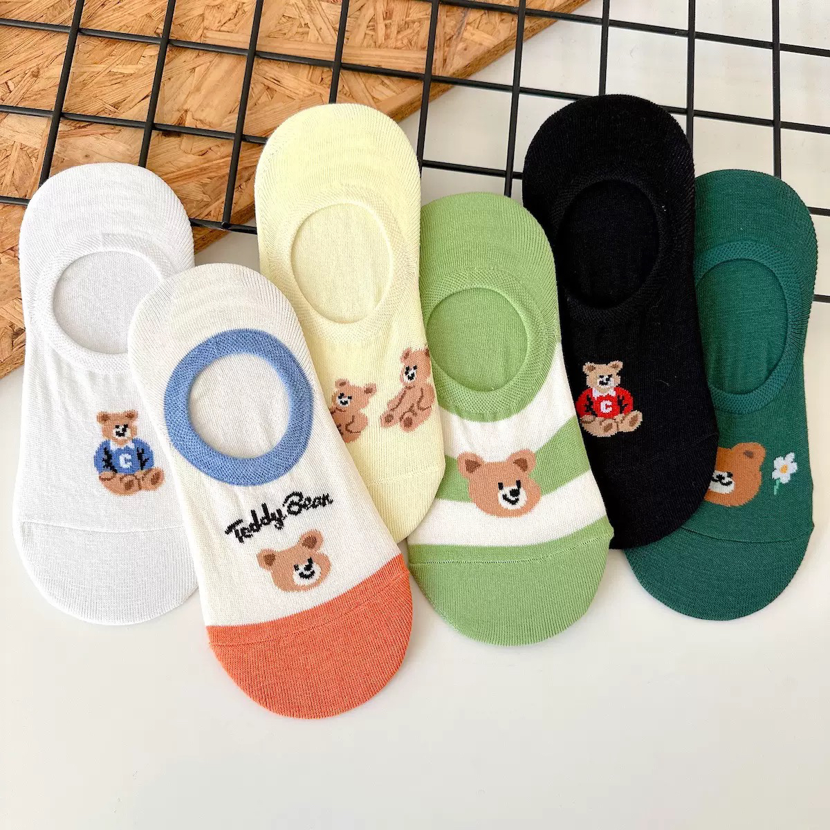韩国袜子夏季小熊女袜