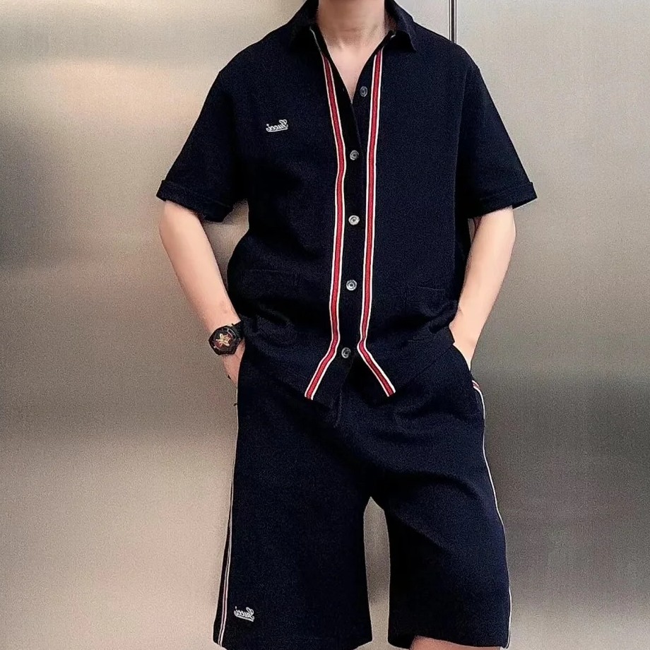 99新 GUCCI/古驰 A1671/99新 GUCCI条纹短袖polo衫/XL码 