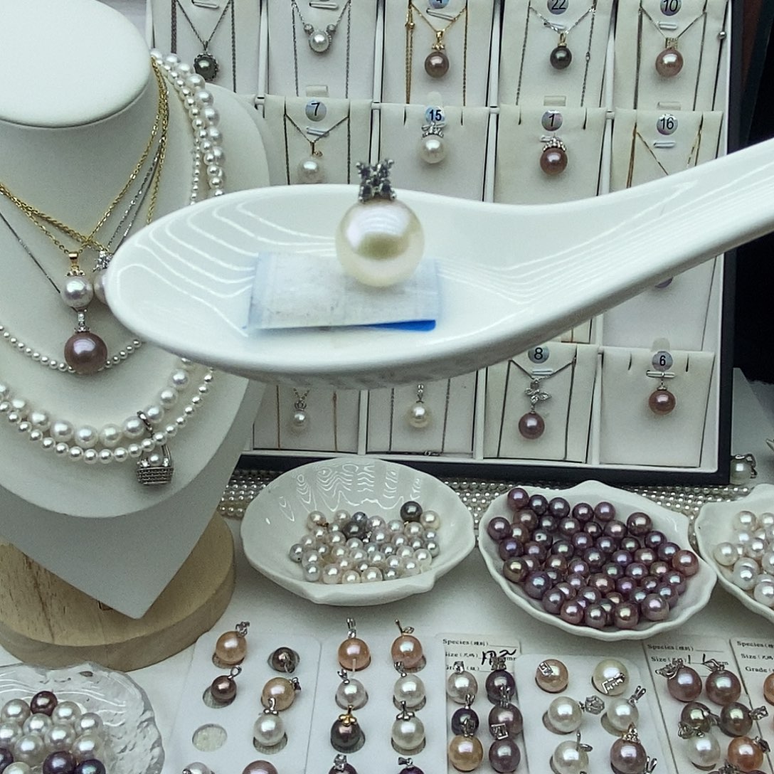 淡水珍珠银S925镶嵌珍珠