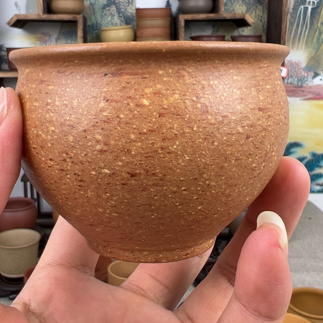 紫砂茶杯拙器甄选，纯原本矿。