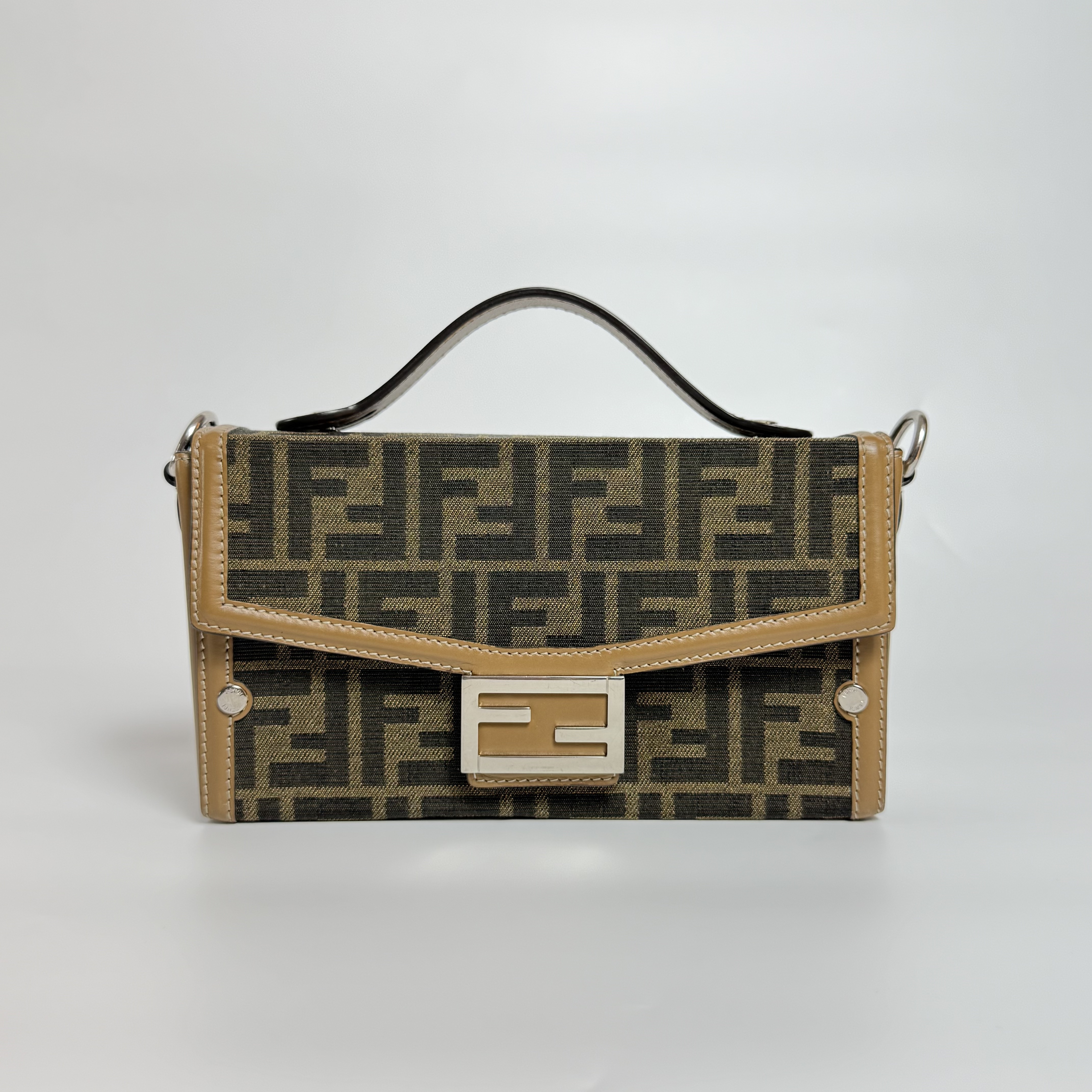 99新 FENDI/芬迪 法棍盒子BaguetteTrunk织物 Anwen 35981 
