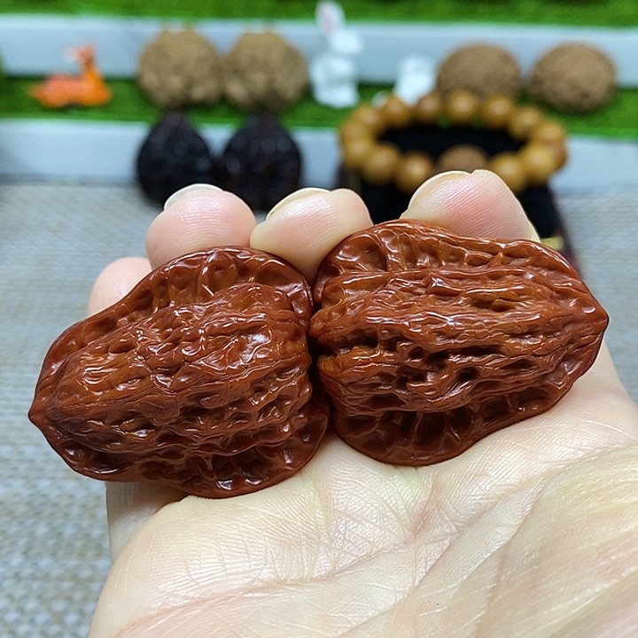 文玩核桃把件虎头葫芦