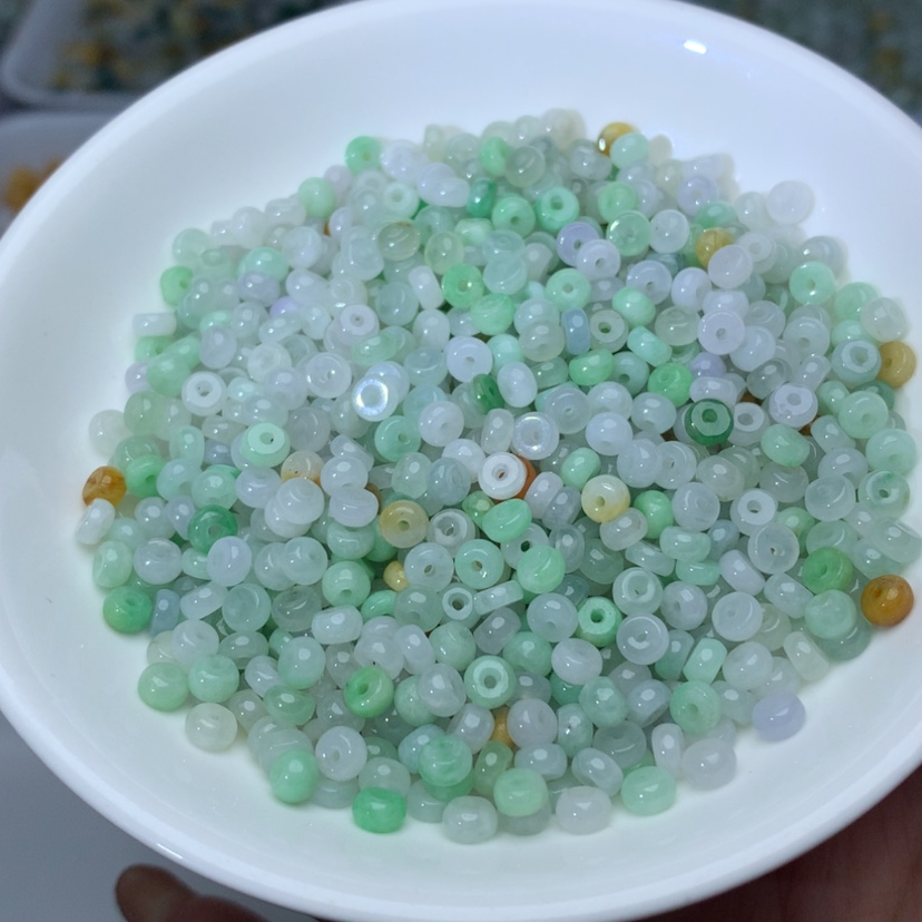 【闪购商品】翡翠手链未镶嵌卡2.5乘4.3冰算盘100颗