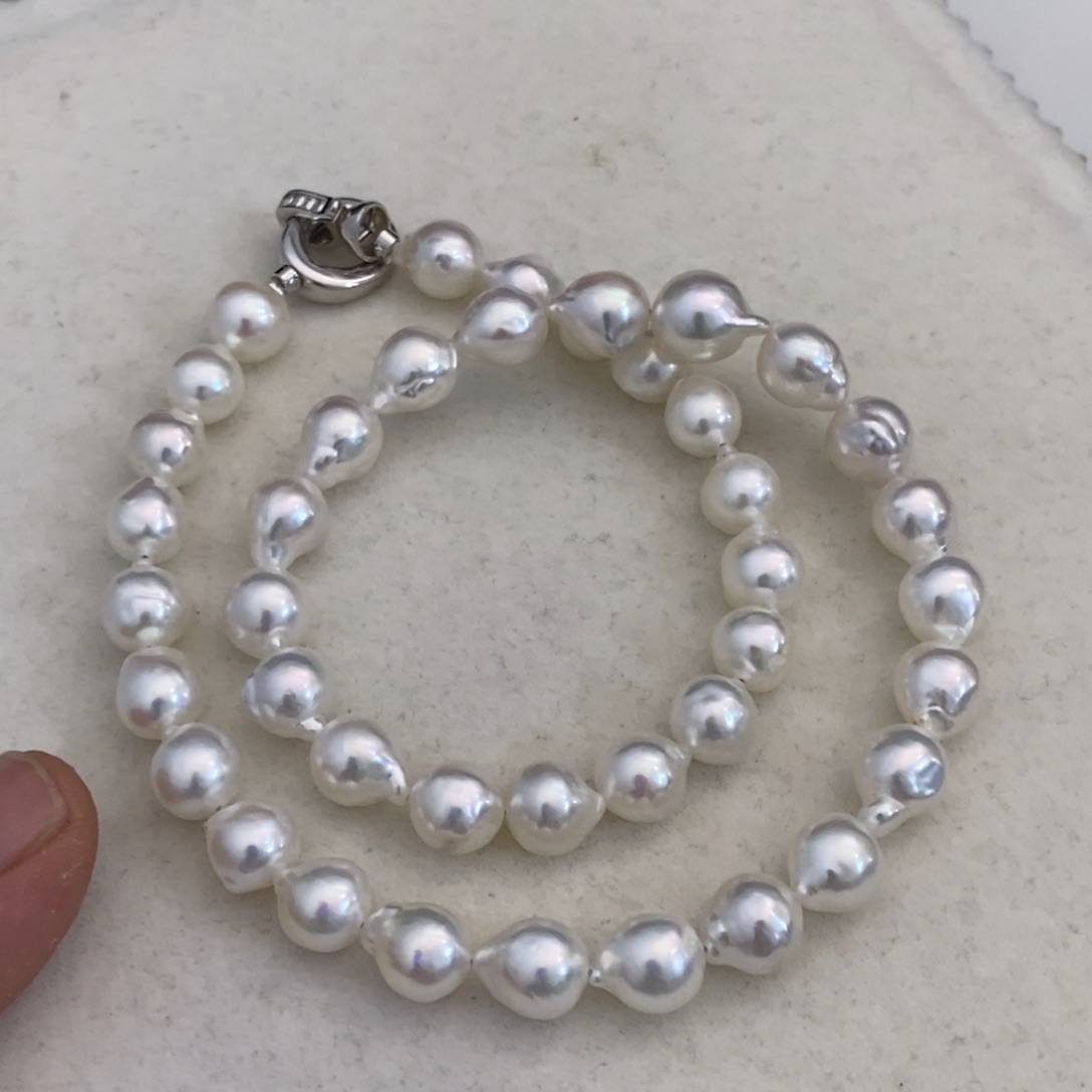 海水珍珠项链银S925镶嵌