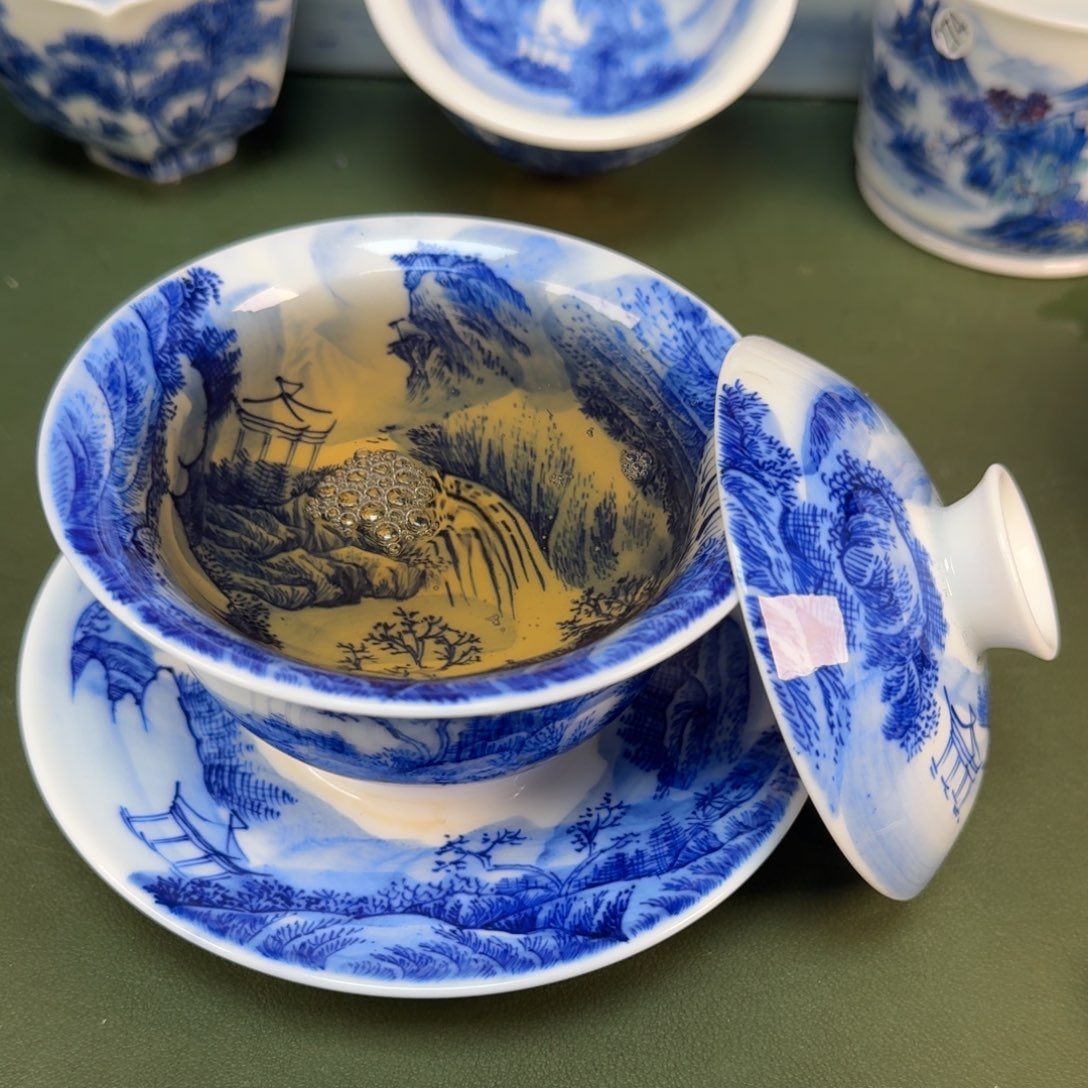 陶景德镇纯手绘茶具圆圆208