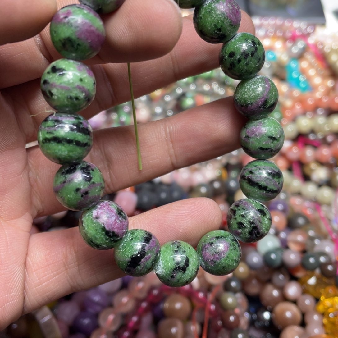 烟晶手链银S800镀金镶嵌