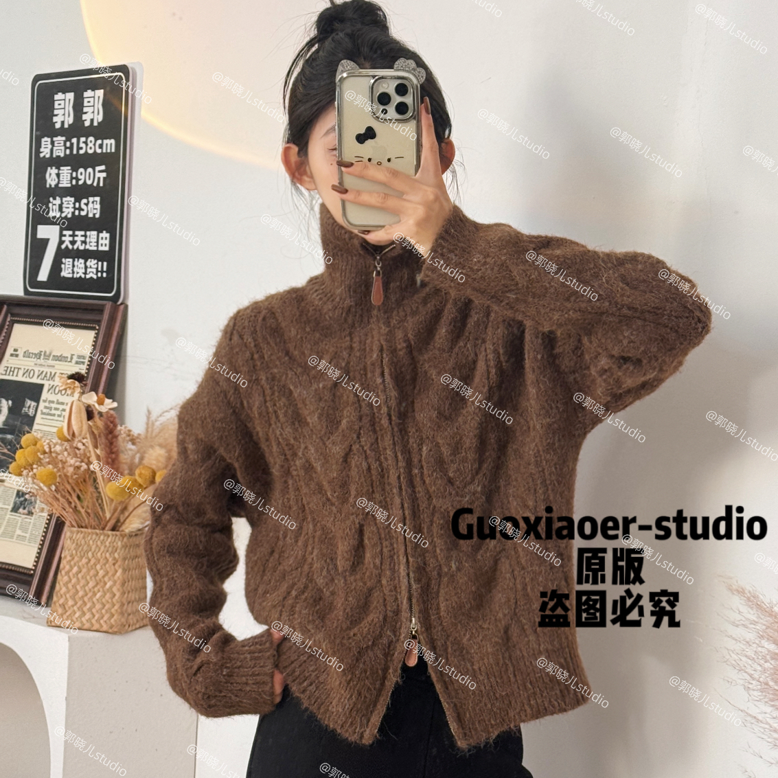 羊毛加厚毛衣复古港风针织慵懒风秋冬毛上衣宽松显瘦百搭灰色1037