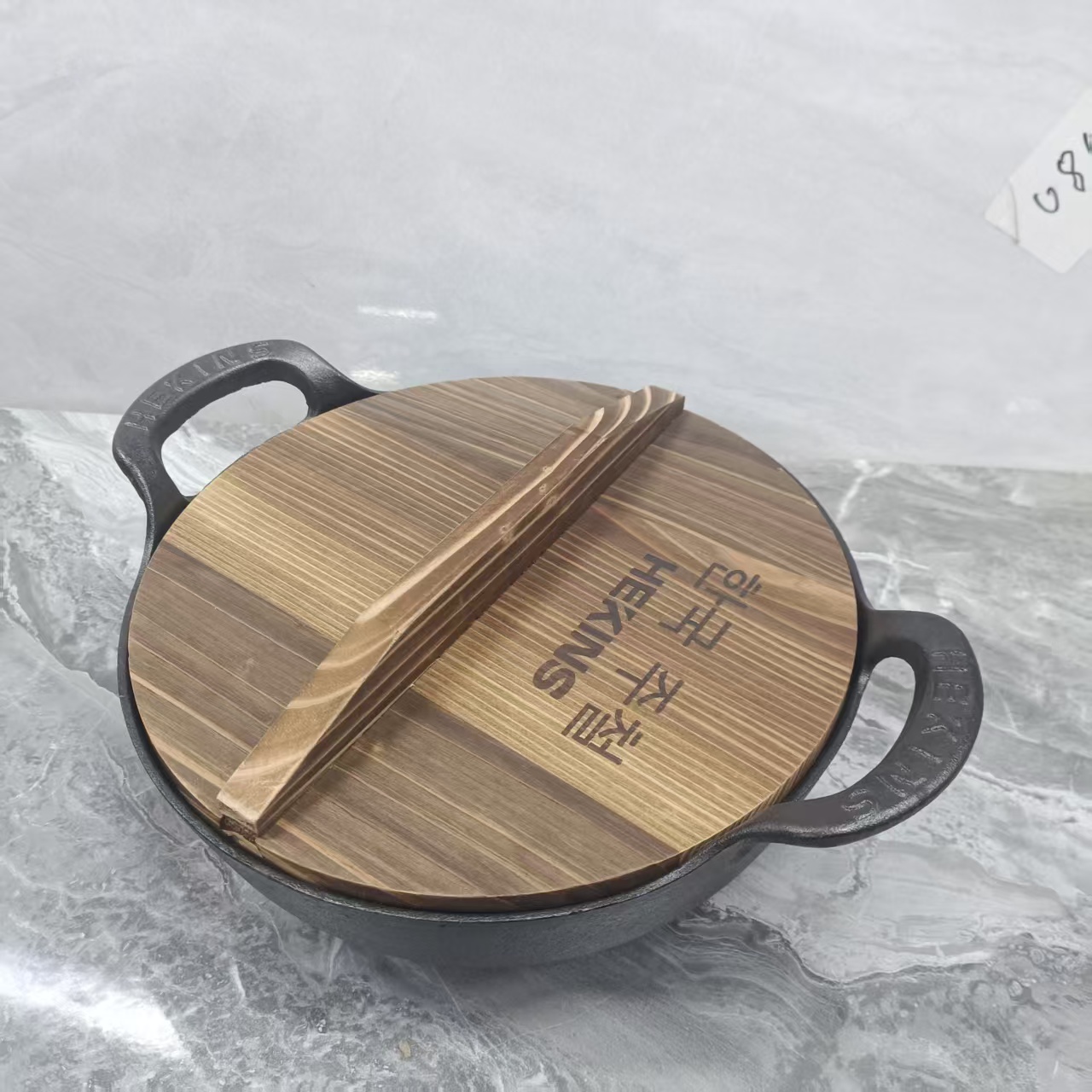 双耳铸铁锅炒锅元宝锅