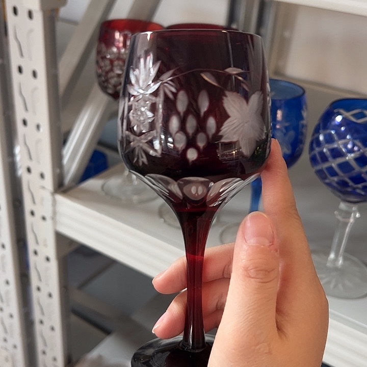 水晶玻璃平底款微瑕一个