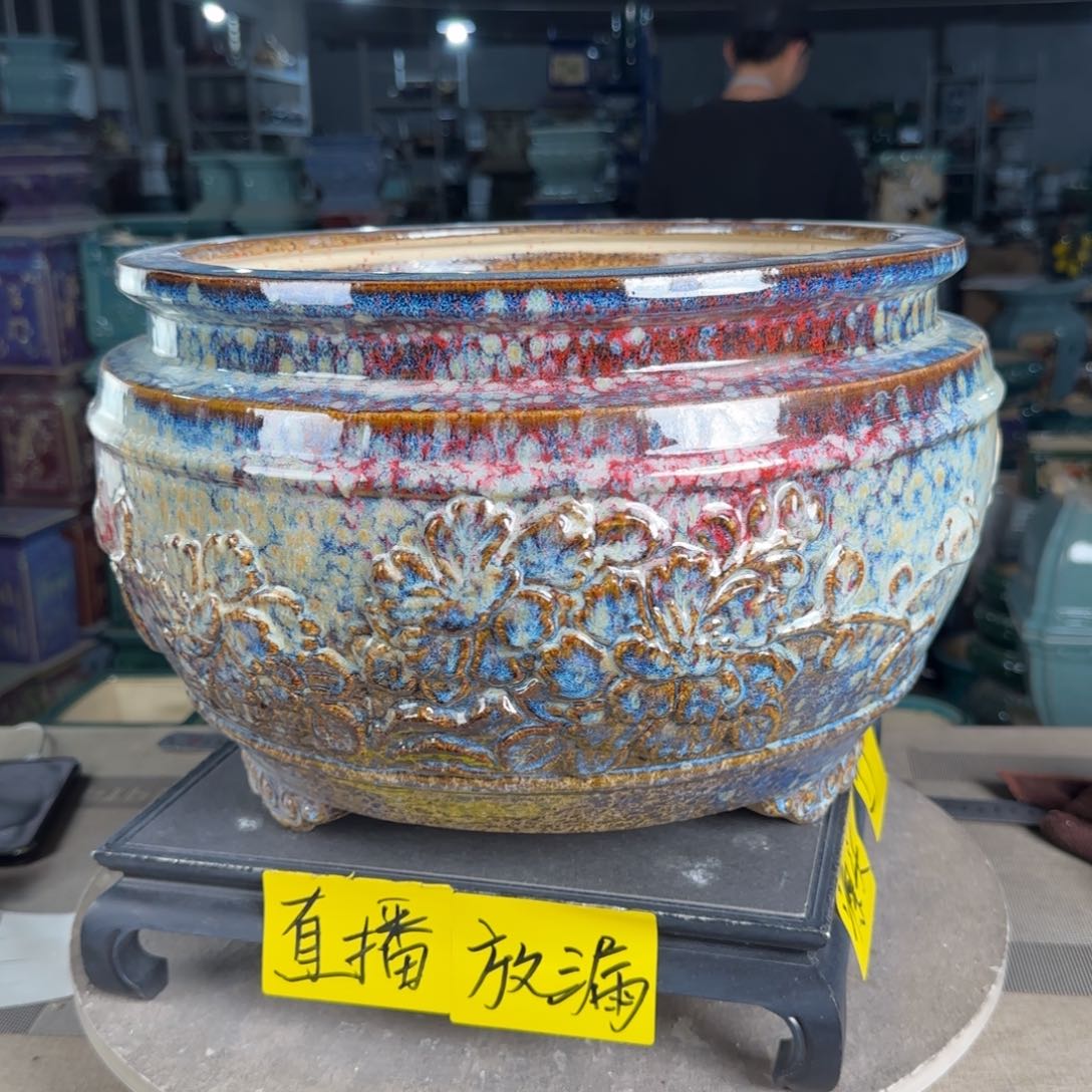 一风堂石湾陶瓷花盆。