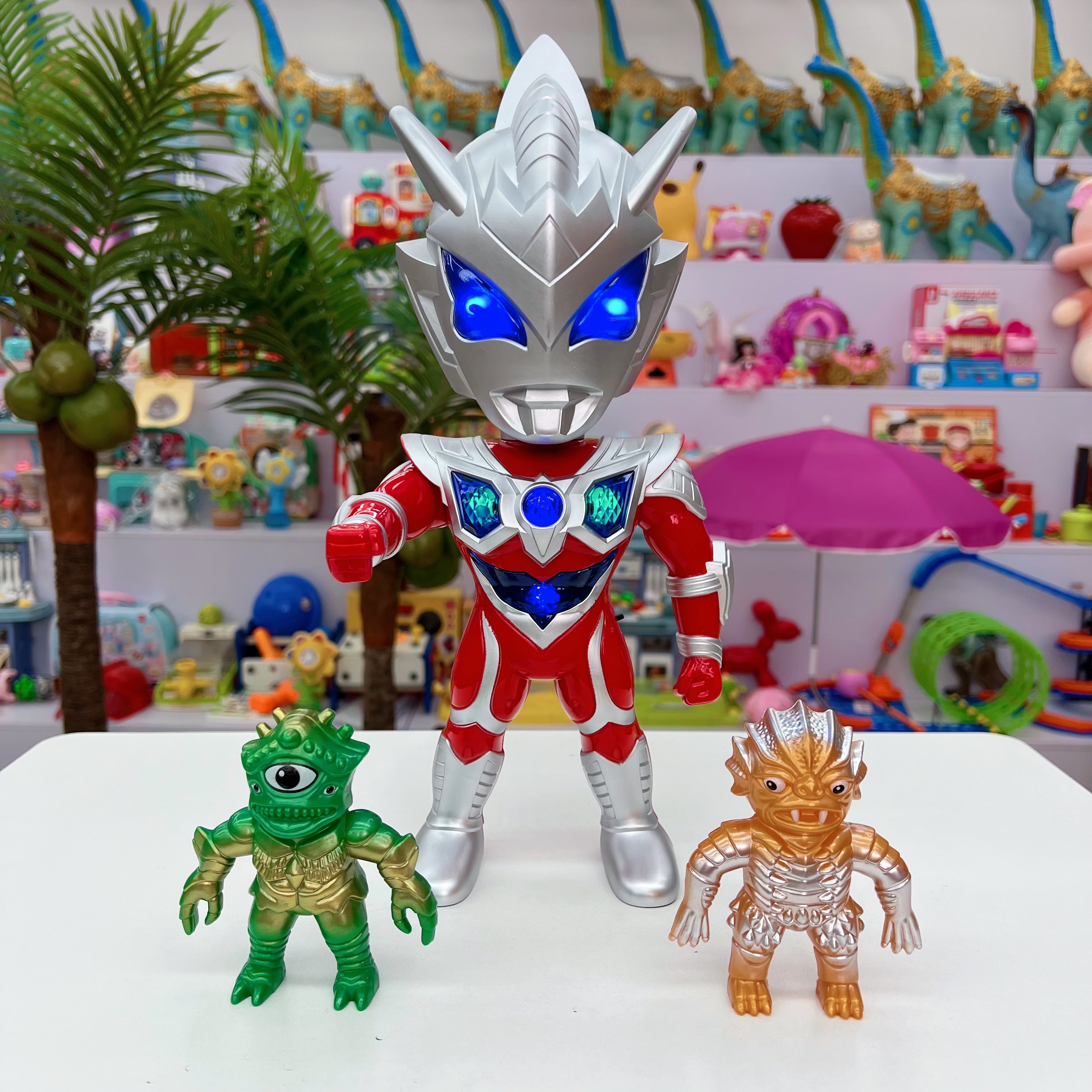 【35cm大号Q版】大头奥特超人灯光音效男女礼物玩具【电商发货】