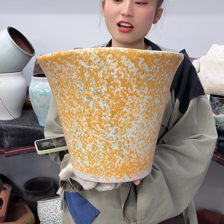 30×26×29 -粗陶花盆有孔-买买买
