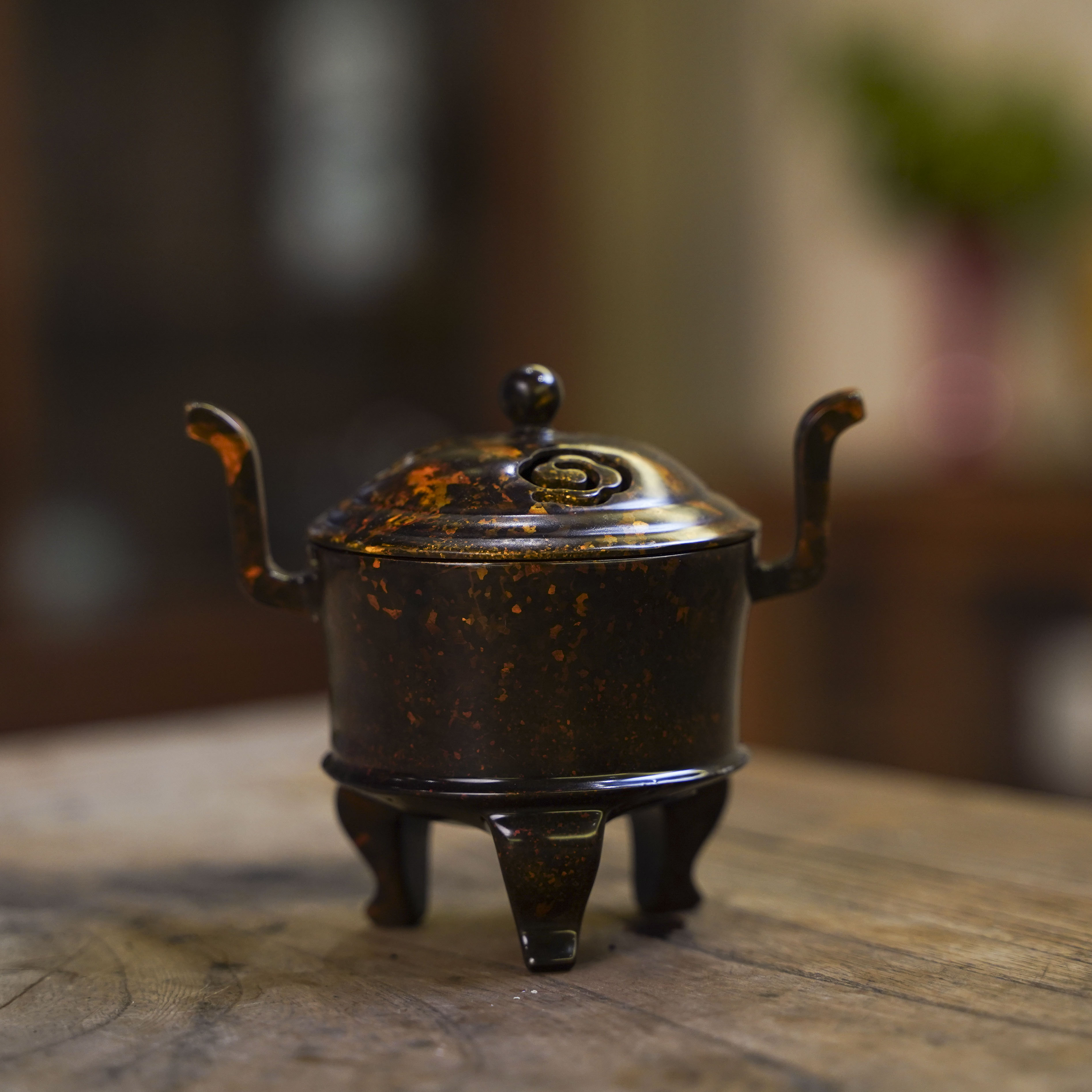 【九姐爱喝茶】冲天耳斑铜香炉（春喜铜0359）