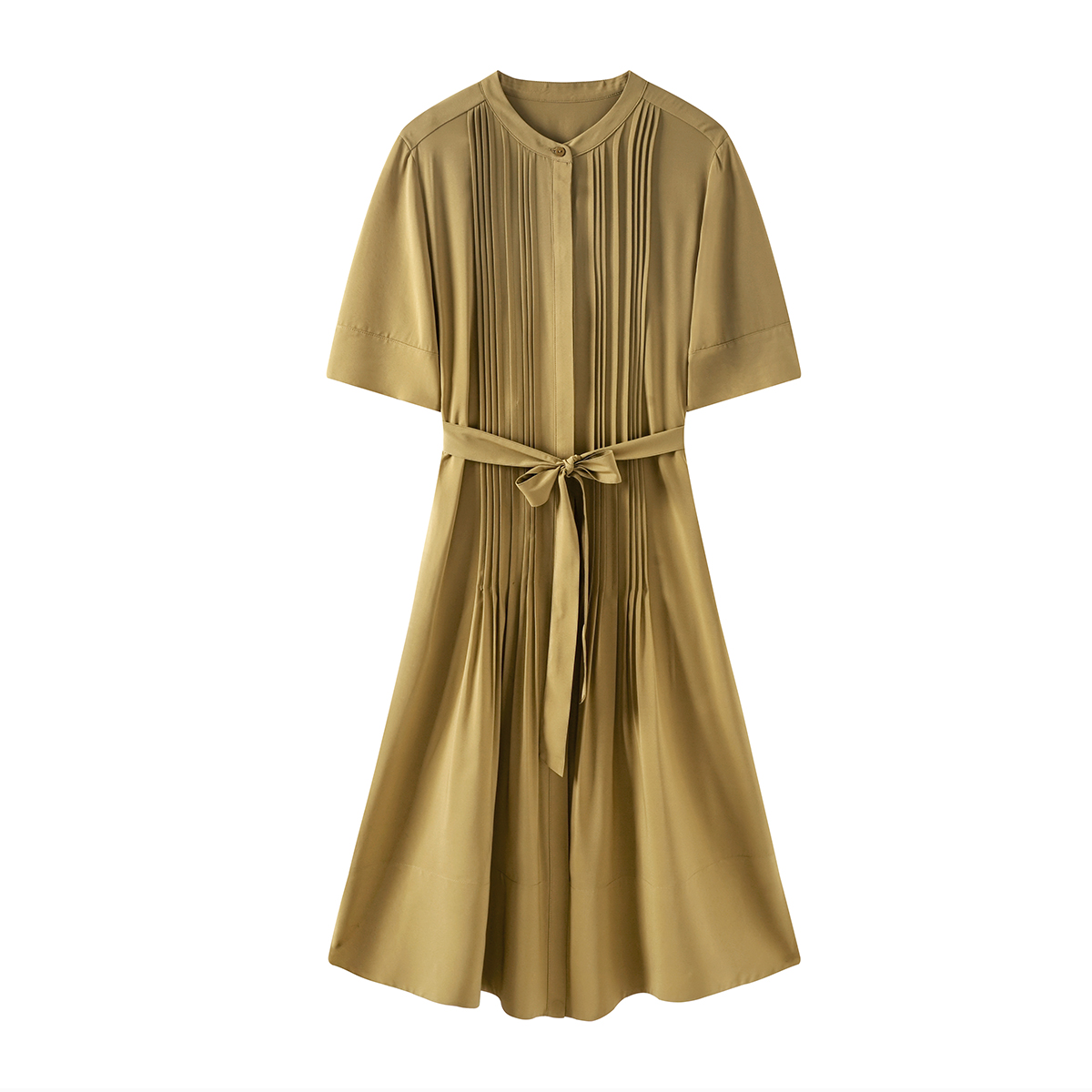 重工高级感气质长款连衣裙系带显瘦裙子CYC54109