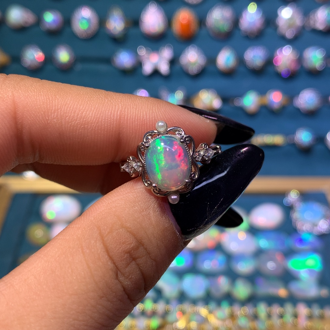 欧泊银S925镶嵌戒指款