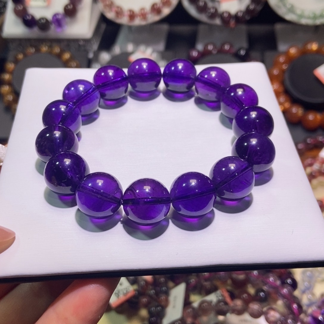 水晶手串未镶嵌13.8紫水晶