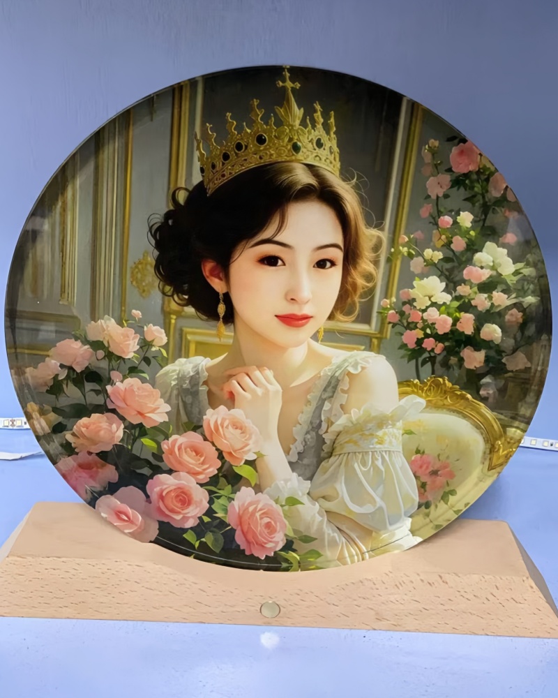 圆款（直播间链接）生日纪念日限定礼物彩绘工艺玻璃画私人订制创意