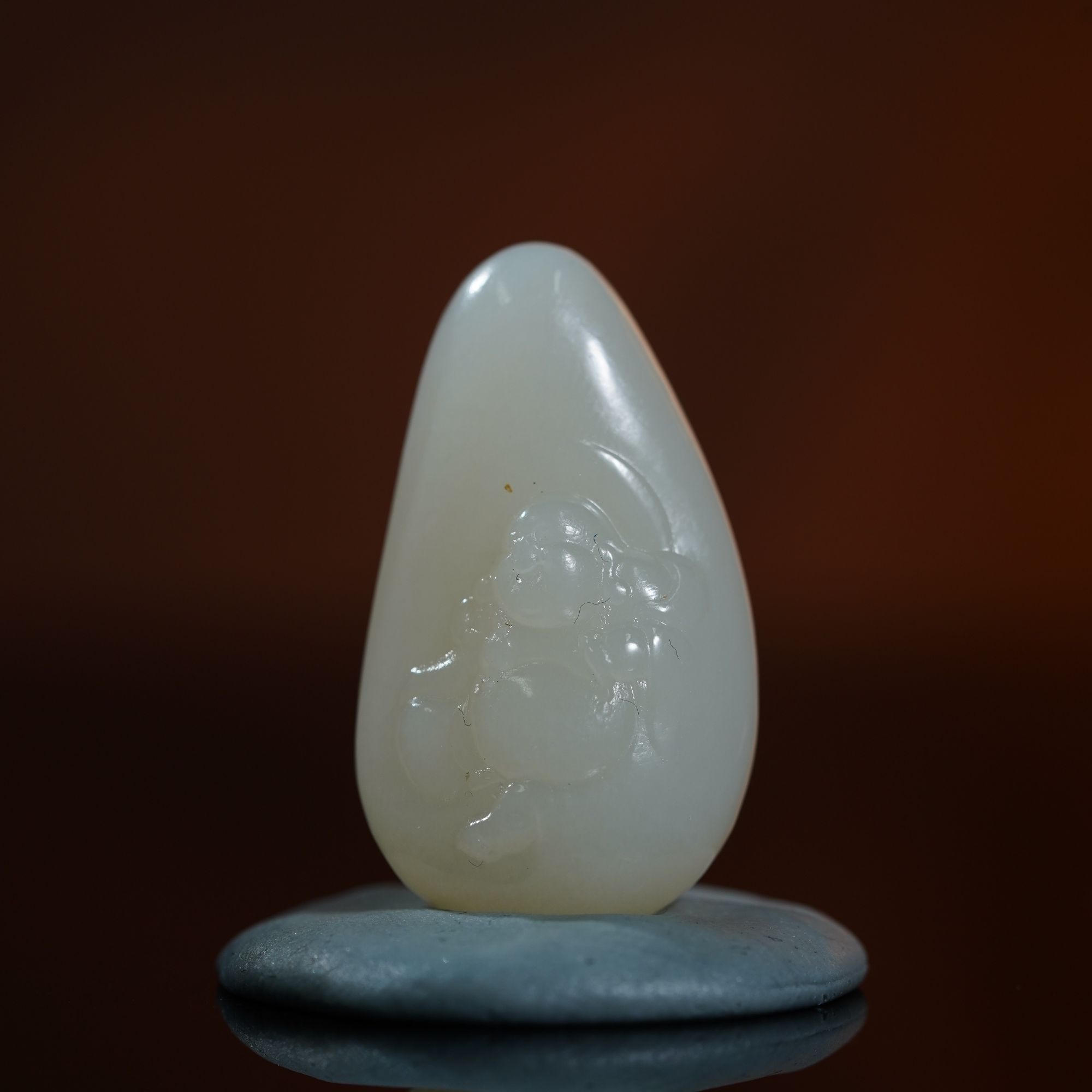 和田玉且末白玉弥勒佛13.55g L251108025 