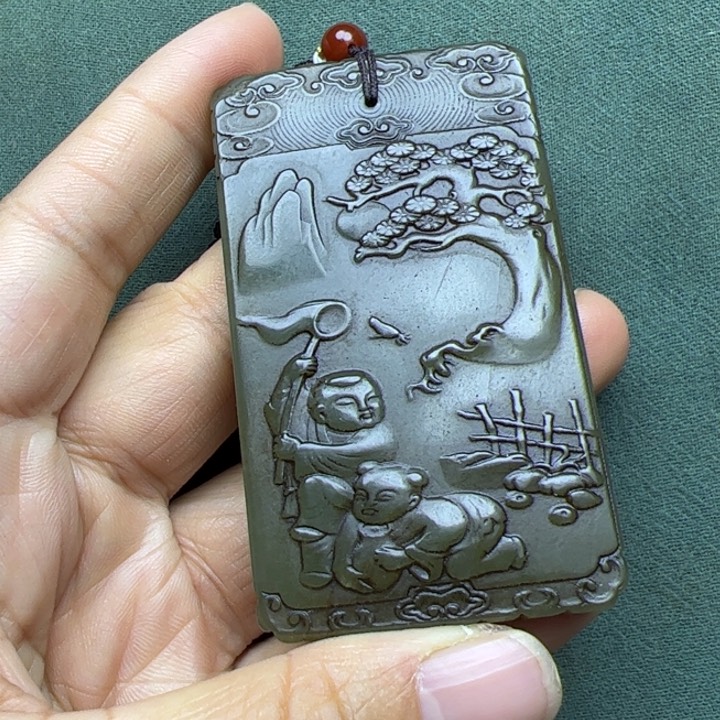 和田玉把件未镶嵌鑫*