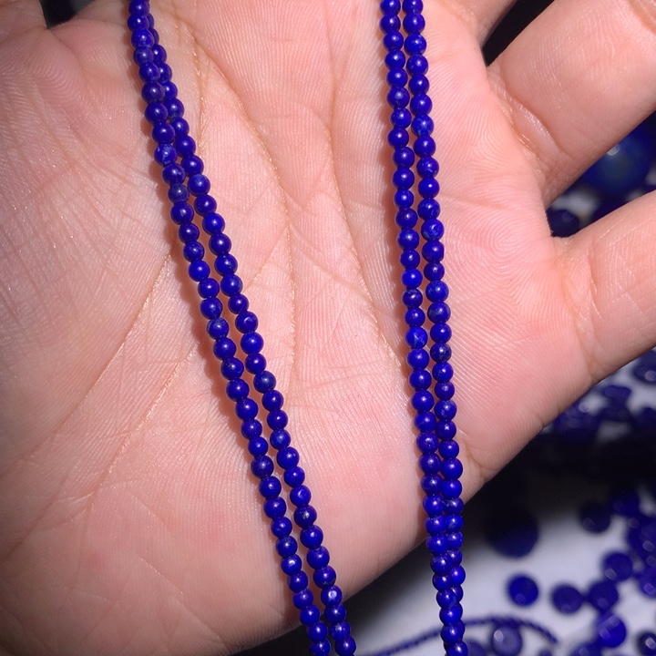 《***》青金石未镶嵌3mm长链