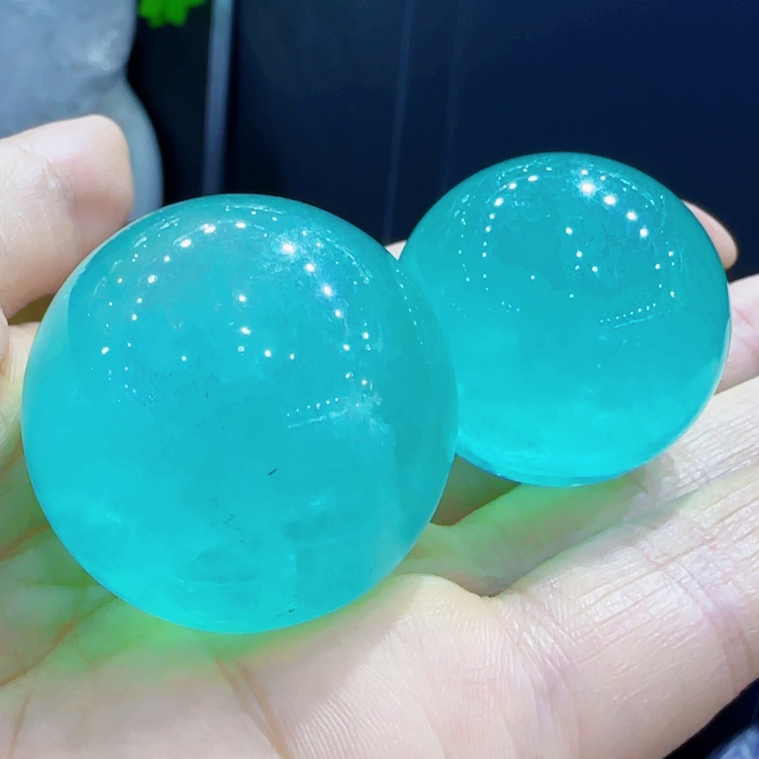 摆件天然萤石未镶嵌绿萤石球摆件未镶嵌萤石