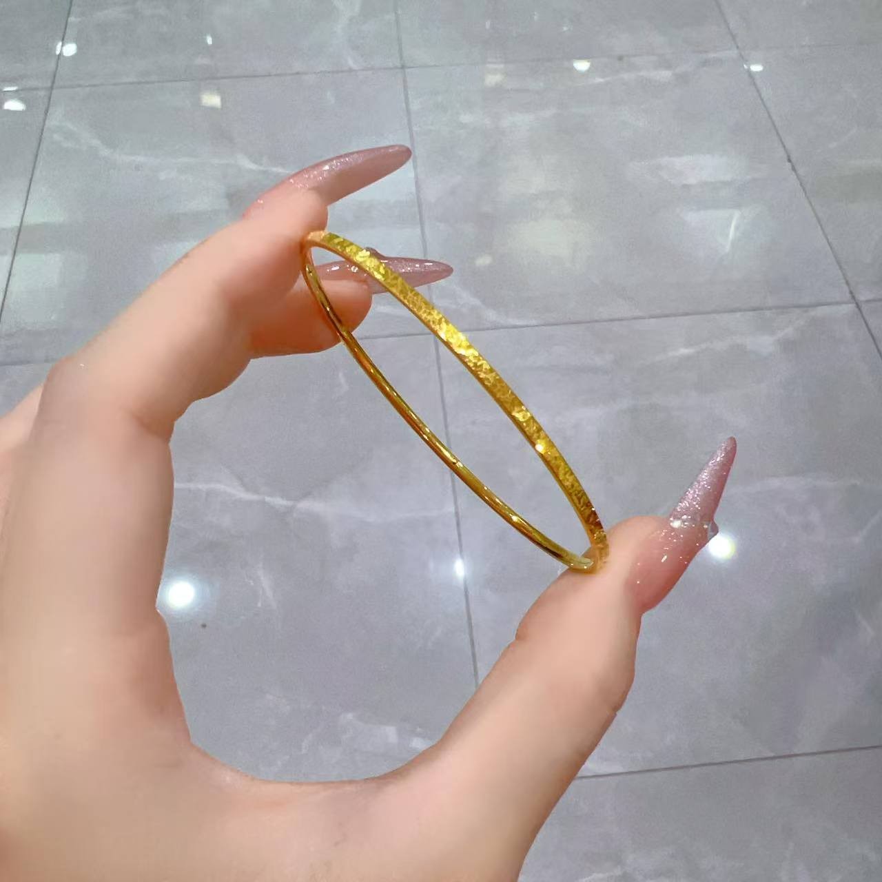 【琪琪专属】足金999投资金攒金中秋礼物 窄版碎碎冰单圈 多退少补