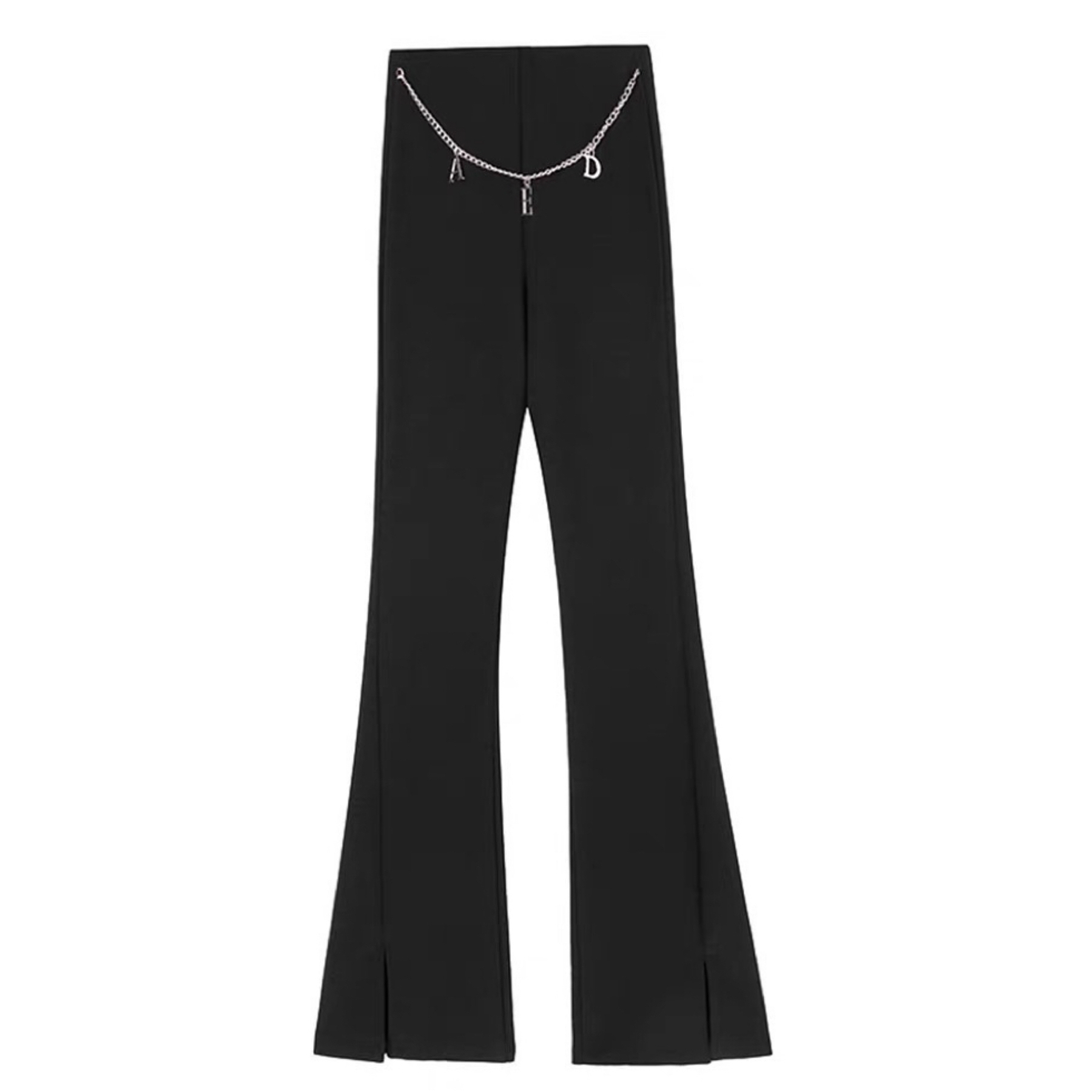 开叉马蹄裤微喇裤子设计感百搭垂感修身显瘦休闲西装裤女