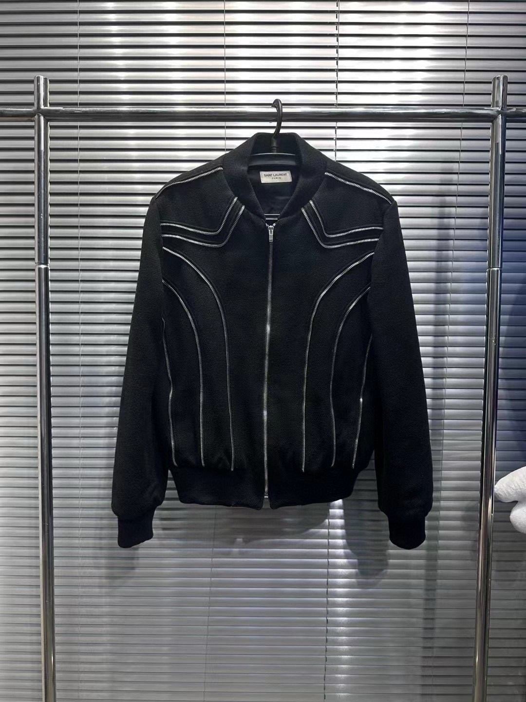 95新 YSL/圣罗兰  slp经典爆款 多拉链棒球服48尺码