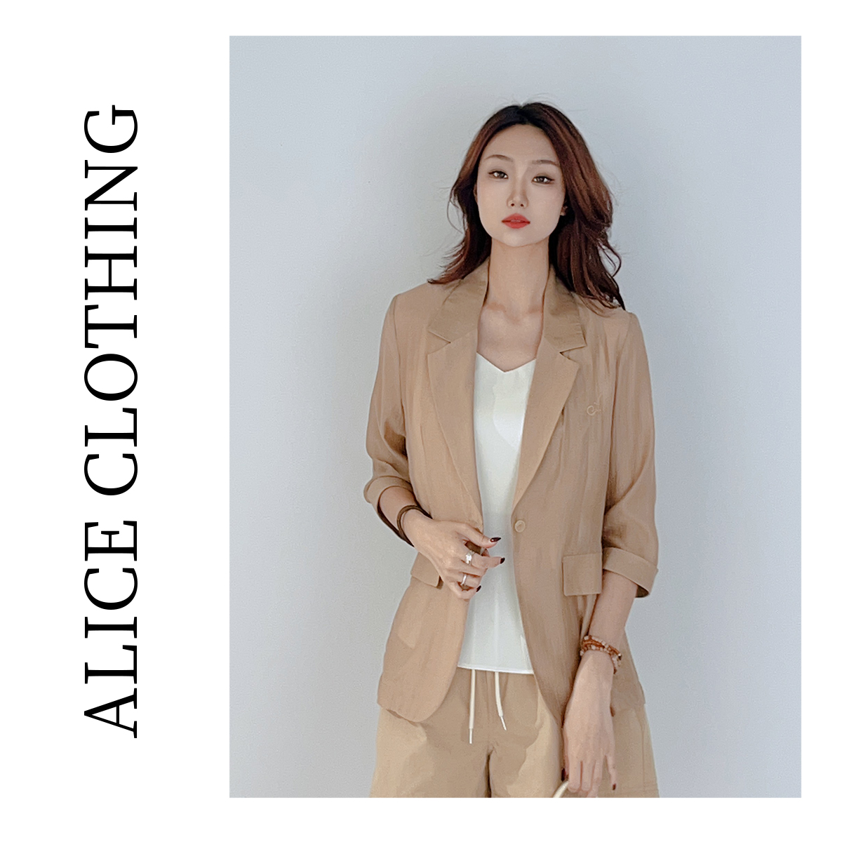 5 ALICE “丝丝凉”西式外套光泽丝滑 优雅显瘦 H1033451J