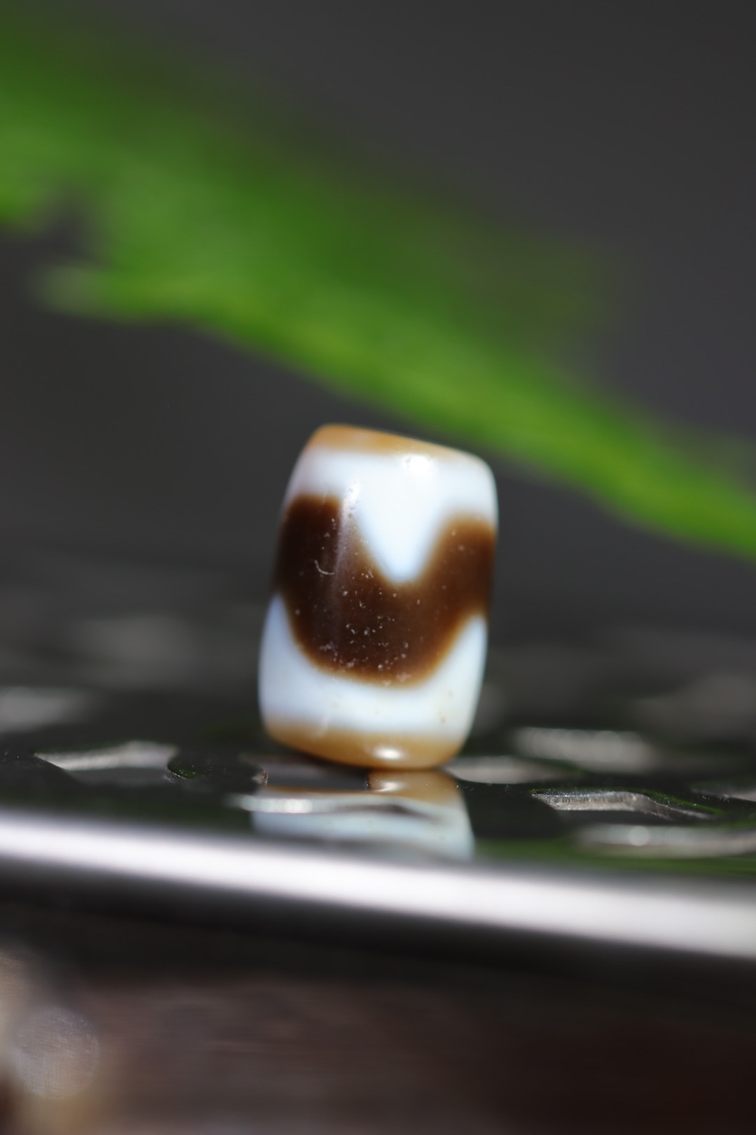 白心台珠 蚀花玛瑙珠