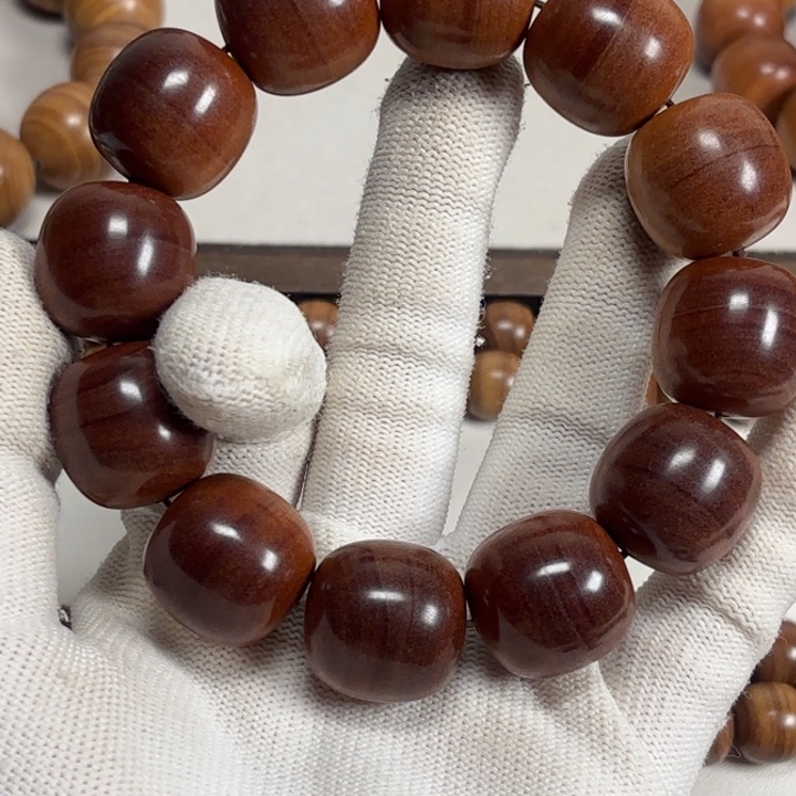 蒲***定檀香木20单圈老型红黑肉奶香奶甜