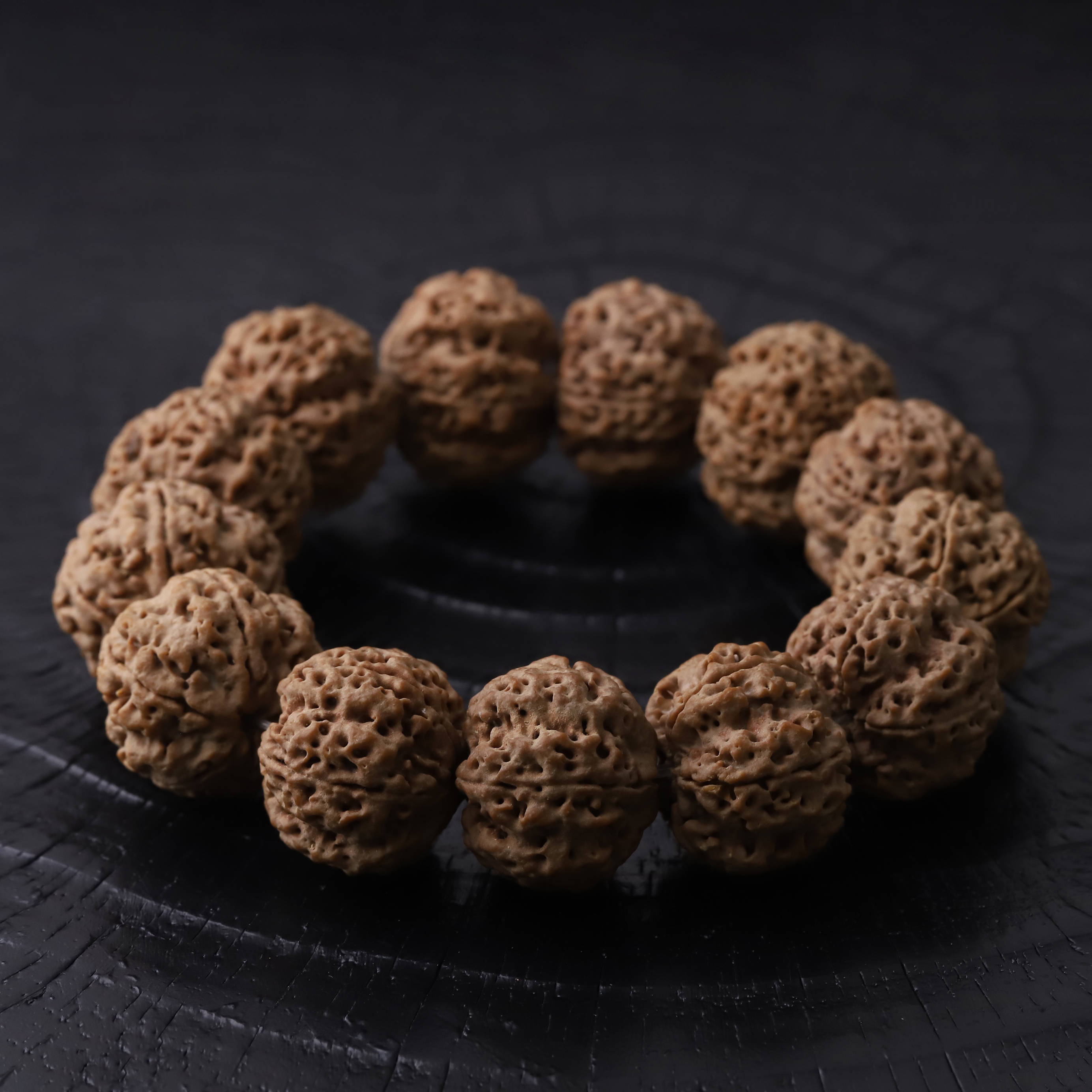 S9260【定制五星蜂王】原生态蜂窝双龙大金刚单圈文玩手串