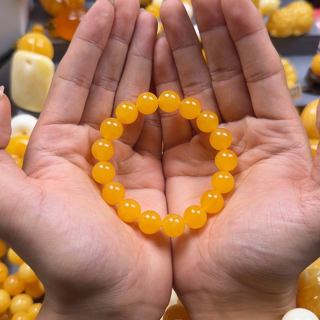 蜜蜡珠宝奇石未镶嵌同料12mm