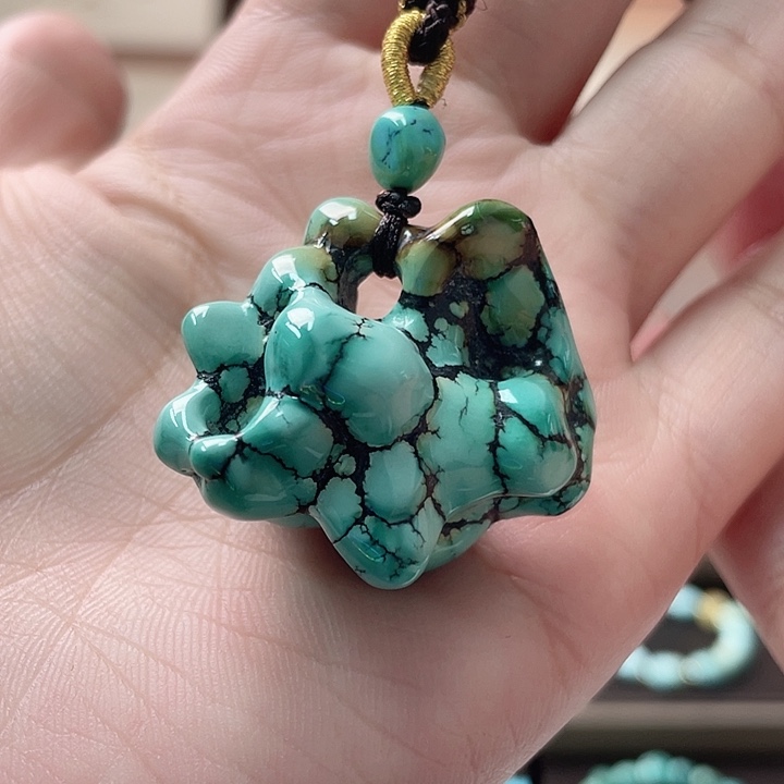 未镶嵌绿松石珠宝奇石廖*影