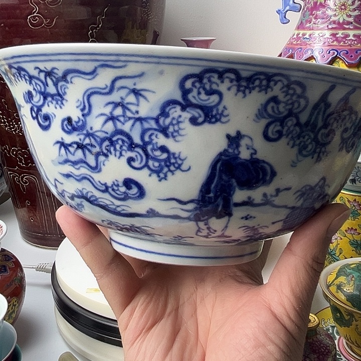 用***7陶摆件青花瓷 青花瓷碗