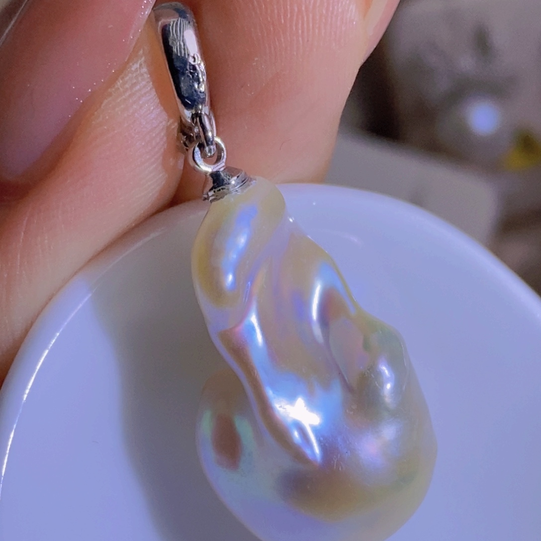 银S925镶嵌淡水珍珠淡水珍珠