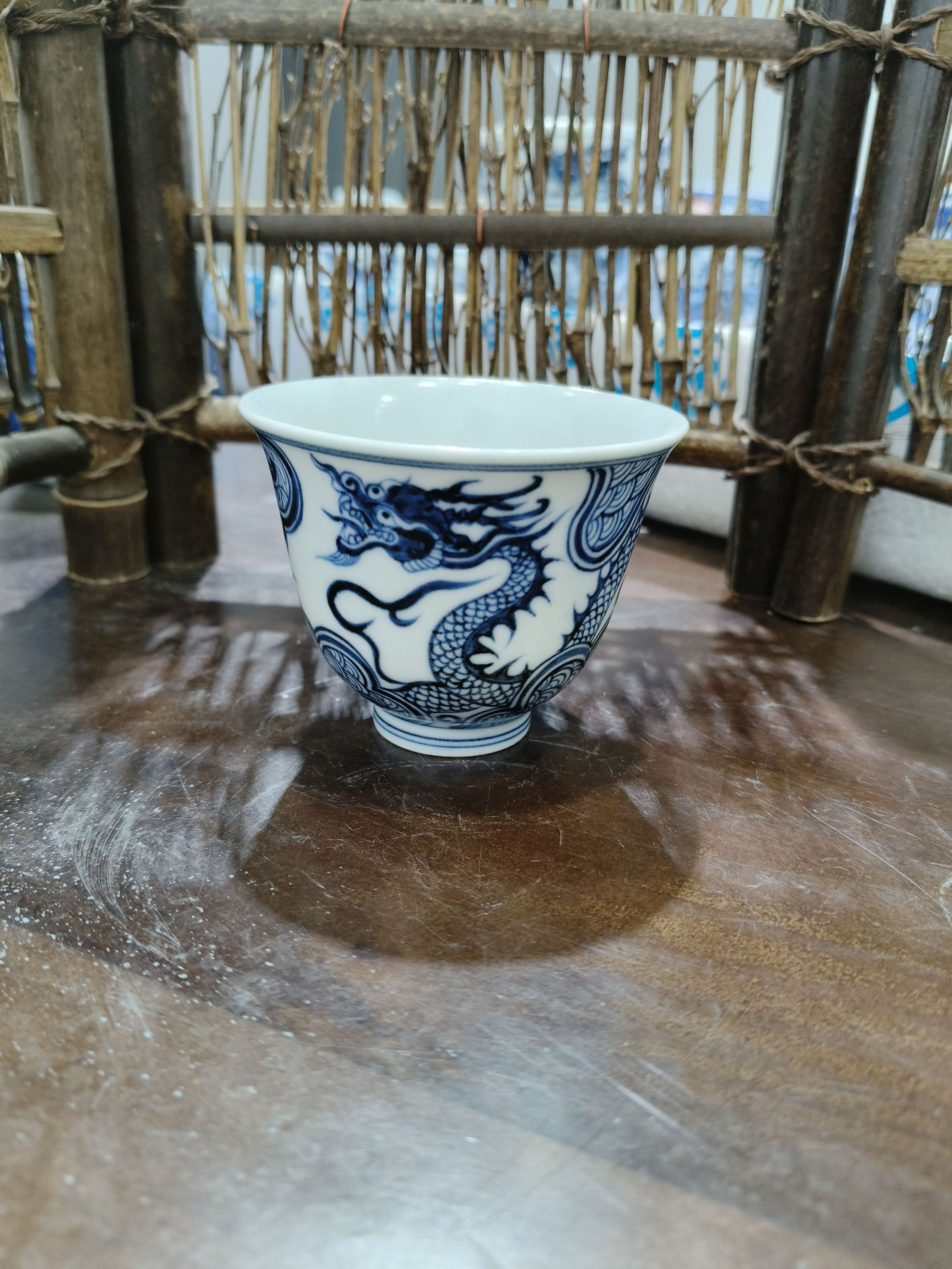 景德镇仿元龙莲子 茶杯25号